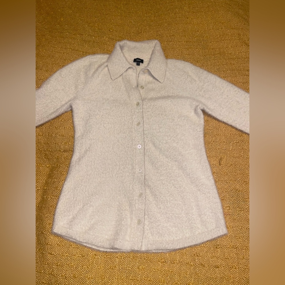 Cream Express Button Up Sweater